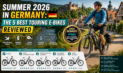 Sommer 2026 Radfahren in Deutschland: Die 5 besten E-Tourenräder im Test Sommer 2026 Radfahren in Deutschland: Die 5 besten E-Tourenräder im Test